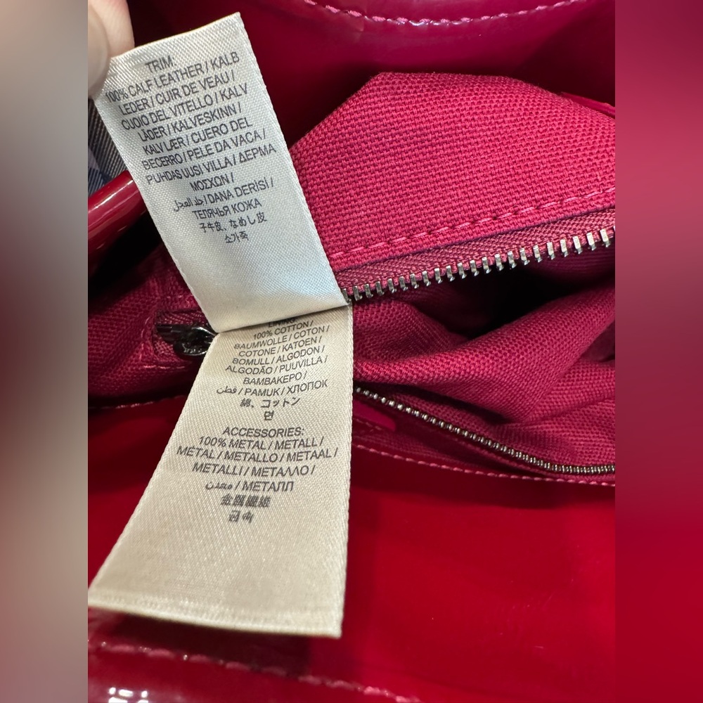 AUTHENTIC Burberry Raspberry Gradient Supernova Check Tote - Picture 13 of 16